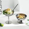 1pc Stainless Steel Goblet Cup Ice Cream Cup Dessert Sorbet Bowl Salad Bowl Fruit Plate Snack Dish Home Bar Party Kitchen Tool