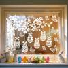 Glass Sticker Static Window Film Peel Stick No Glue Privacy Window Film Easter Bunny Egg Design Easy Remove Bubble-Free Decorative Window Film