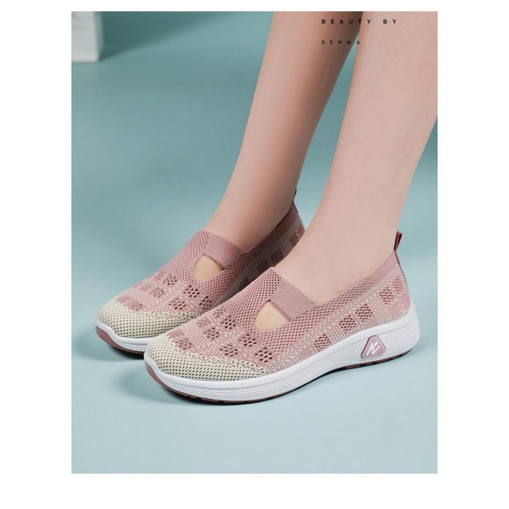 Женские летние новые дышащие и удобные туфли из ткани Single Shoe, туфли на одну ногу