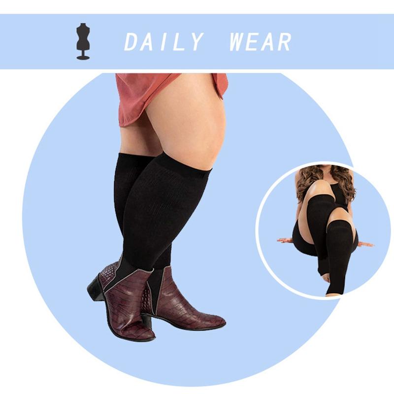 Крупноразмерные эластичные компрессионные носки поддерживающего шланга, повседневная одежда, уменьшают болезненность и отек