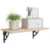 Wall Shelf Brackets 2 pcs Black 21 x 21 x 3.5 cm Steel