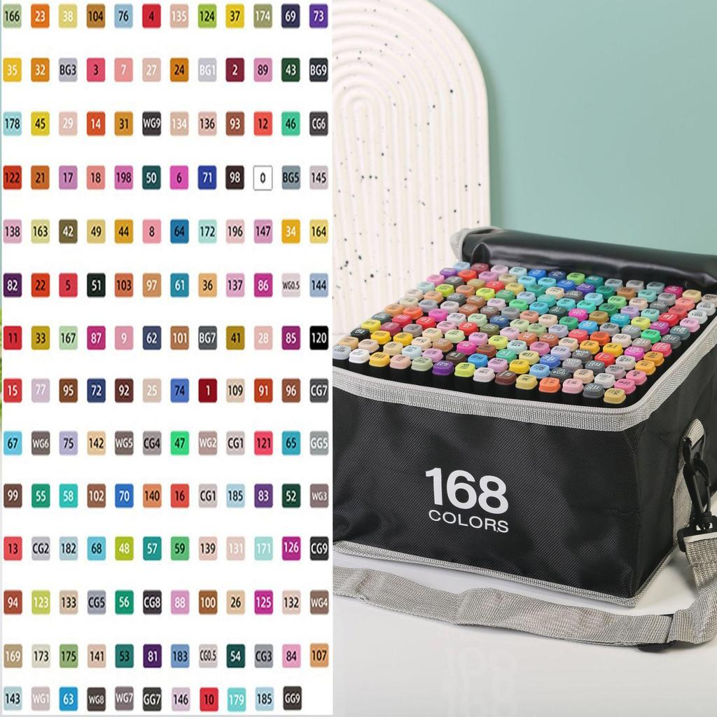 48-цветные спиртовые маркеры с двумя наконечниками: Быстросохнущие кисти на масляной основе для детей и студентов