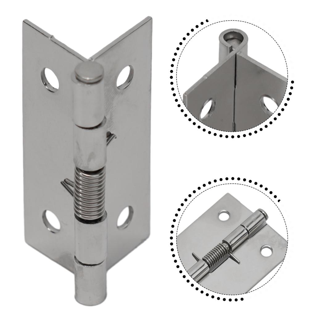 2 шт. Самозакрывающаяся пружинная дверная петля из нержавеющей стали для шкафов, дверной доводчик с автоматическим отскоком, мебельная фурнитура