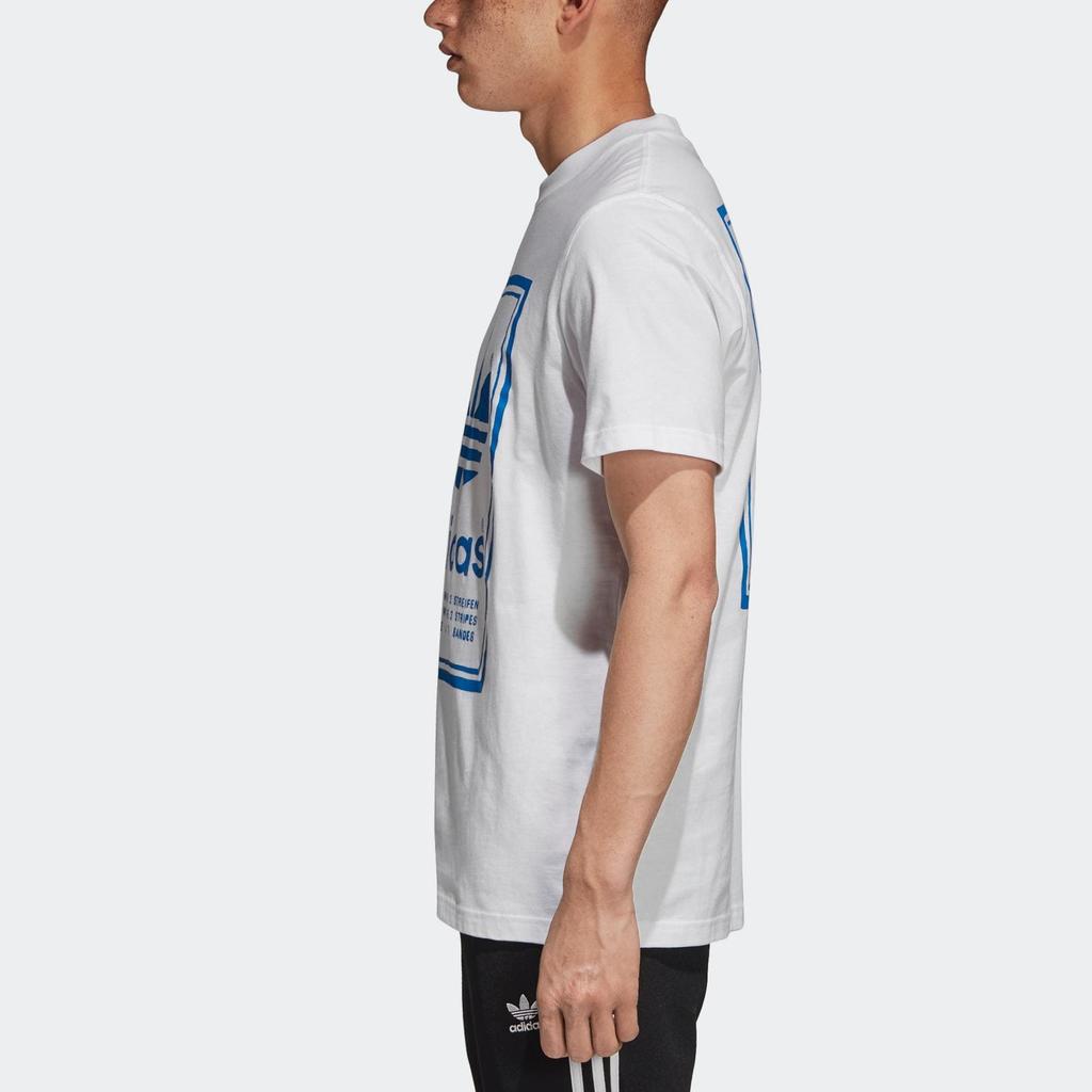 Adidas Originals Vintage 3-Stripes Retro Crew Neck Sports Short Sleeve T-Shirt Men Tops White DJ2716