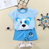 2023 Summer Cotton Children's Short Sleeve T-shirt Set Baby Short Sleeve Shorts Two-piece Set
