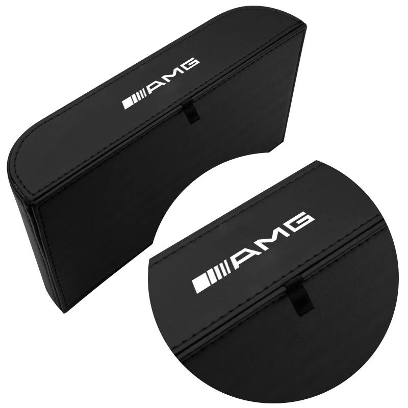 1pcs Car Tissue Box Holder Armrest Box Storage Case Stickers For Mercedes Benz AMG W205 W218 W177 W176 W169 A B C E S Class
