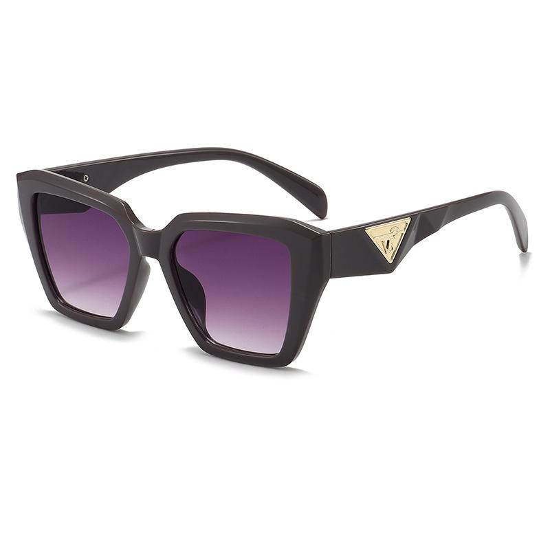 New large-frame square sunglasses, sunshade and sunscreen, European and American men's and women's trend high-end versatile sunglasses UV