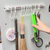 Space Saving Sliding S-hook No Punching Track Hooks Multifunctional Doors Storage Racks Cabinet