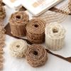 Украшение Подарочная Упаковка Кружево Декор Подарочной Коробки Свадебные Принадлежности Мешковина Рулон Джутовая Лента Пеньковая Веревка