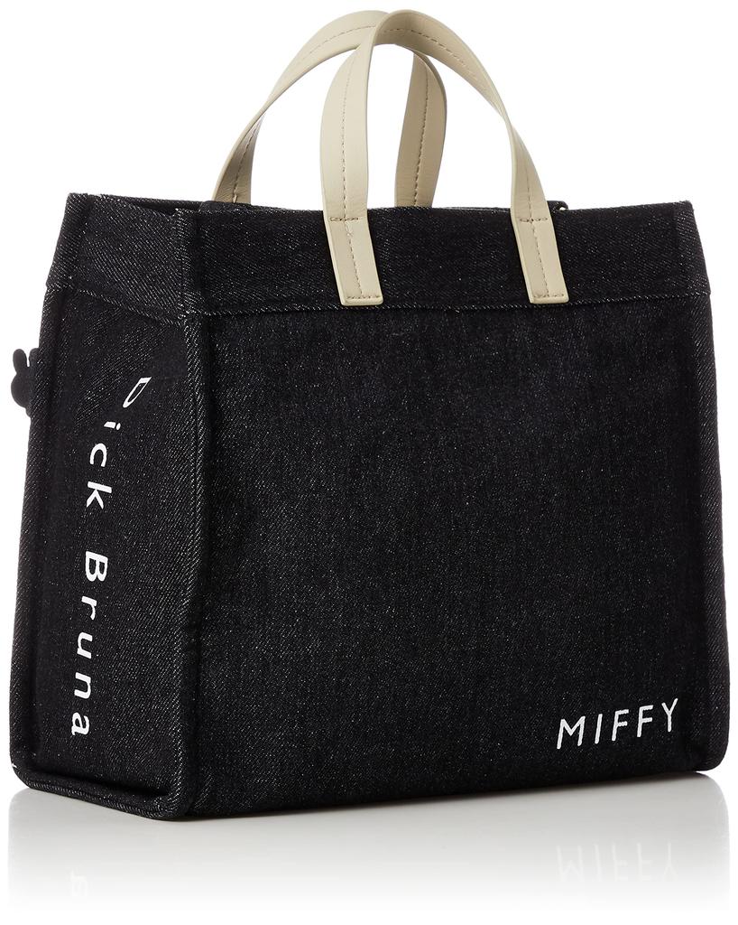 Tote Size B125 Face Denim Black [Hapitas] 2-way Bag, Handbag, M, HAP6033, Miffy, Women's,