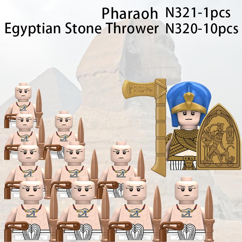 11 шт. средневековый тевтонский рыцарь строительный блок древний египетский солдат фигурка военный замок оружие аксессуары кирпичи игрушка детский подарок N321