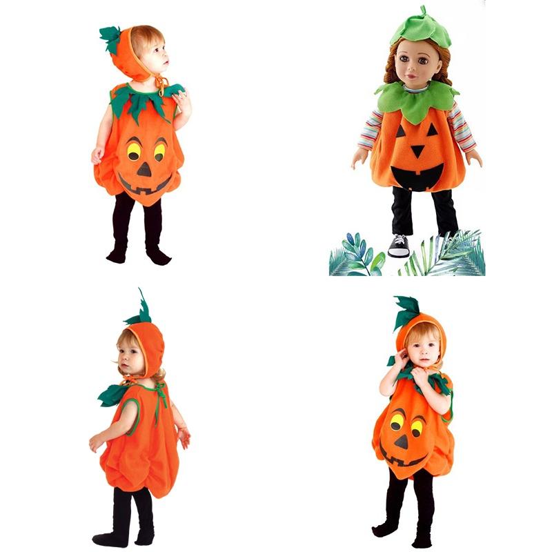 Children's Festival Pumpkin Costume Soft Comfy For All-day Wear On Halloween!