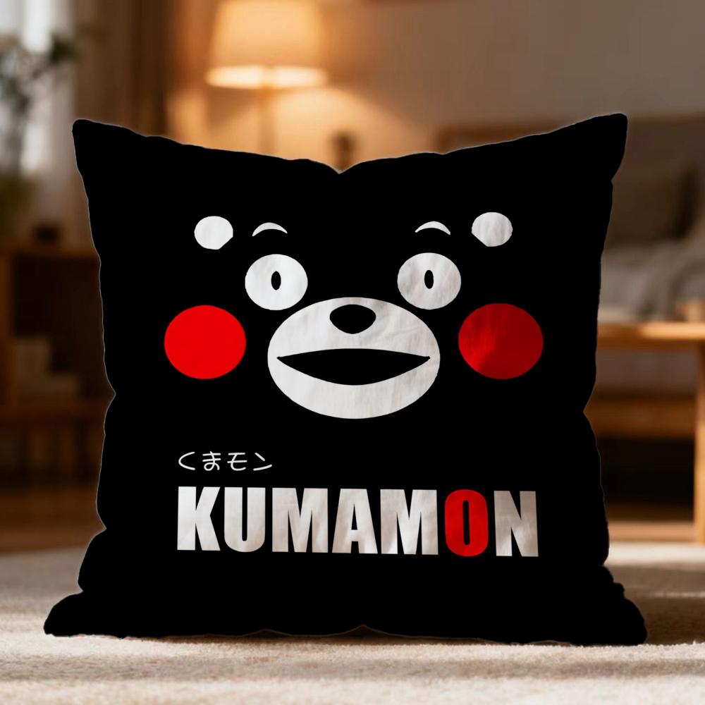 Popular KKumamoned Cushion Cover Soft Washable Pillow Case Multi-Scene for Couch Bed Travel Office Use