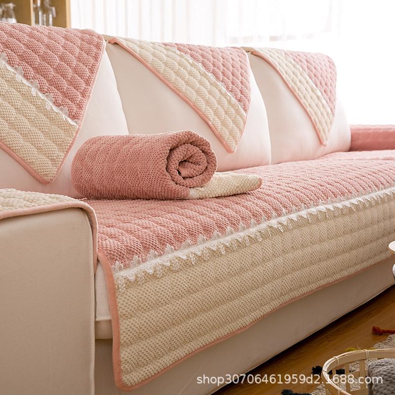 Подушка для дивана универсальная на все сезоны, утолщенная подушка сиденья, простой современный кожаный чехол для дивана всевключающий универсальный чехол ткань полотенце