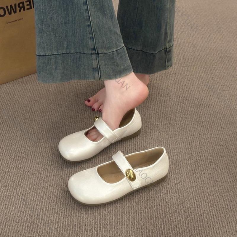 Мода Новая Весна Осень Плоские Мэри Джейн Женские Туфли Круглый Носок Неглубокий Вырез Повседневные Туфли для Женщин Слипоны Однотонные Мягкая Подошва Балетки