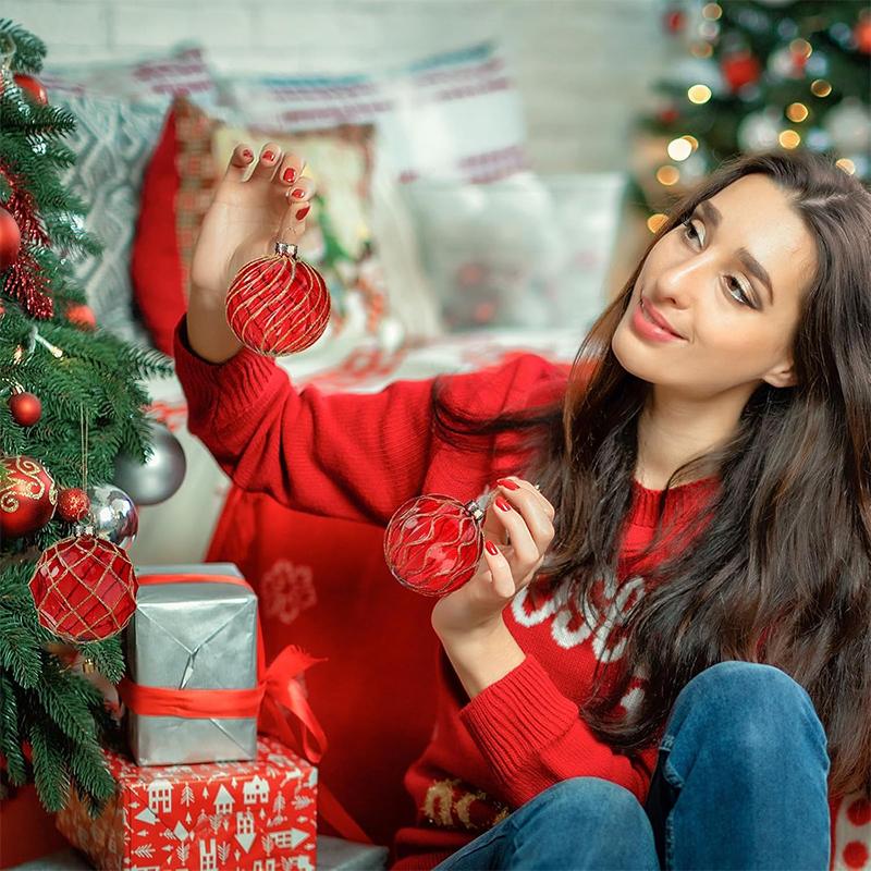 6СМ Рождественское украшение Небьющиеся рождественские шары Рождественская елка Подвесные кулоны для домашнего украшения Вечеринка Декор Новогодний подарок Навидад