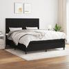 3141947 vidaXL Divan Bed with Mattress Black 160x200 Cm Fabric