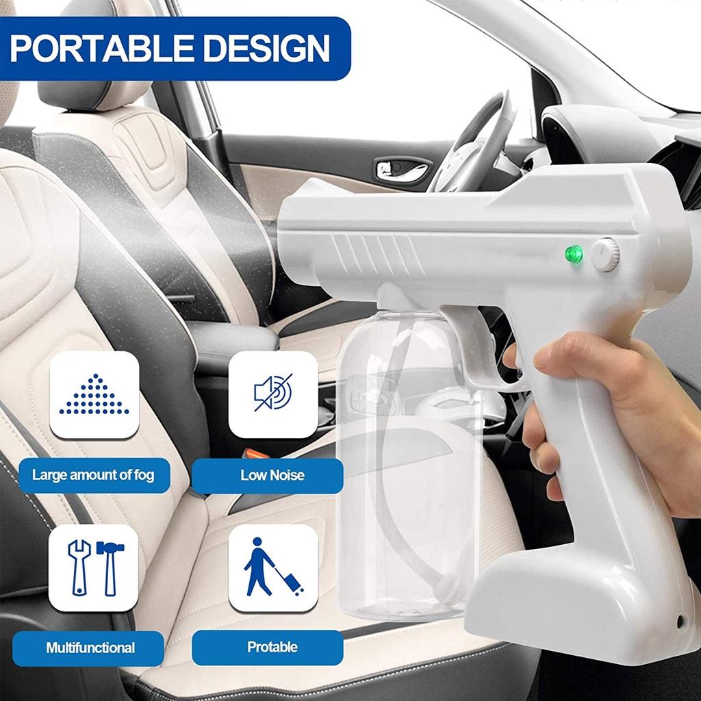 800 мл Портативный беспроводной распылитель Машина Синий свет Нано-паровой распылитель Дезинфекция Распылитель USB-зарядка 1000 Вт