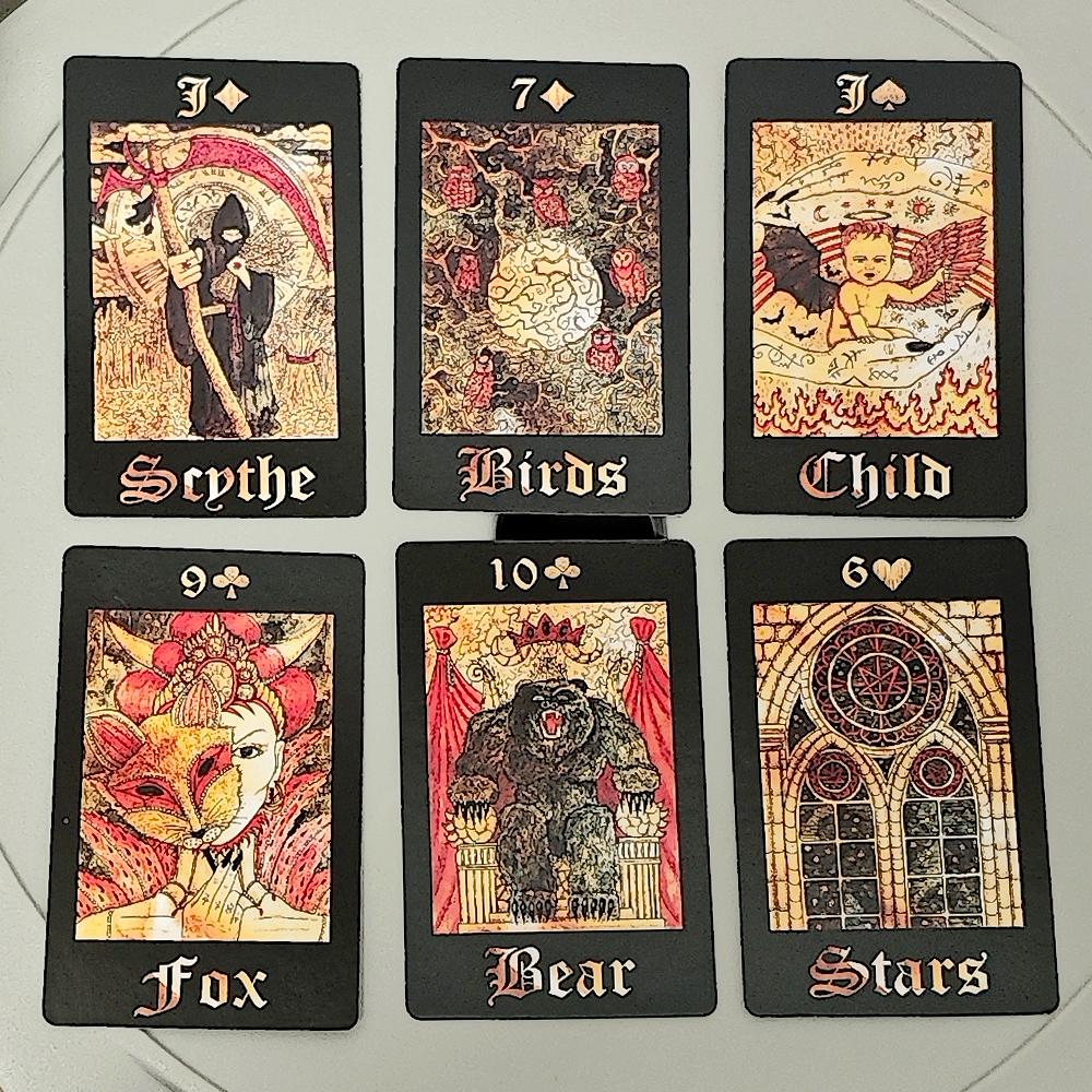 9*6cm Dark Gothic Lenormand Deck 36 Pcs Lenormand Cards Combine Romance and Dark Elements