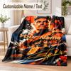Custom Text Flannel Blanket Lando Norris Print Warm Cozy Blanket Home Sofa Bedding
