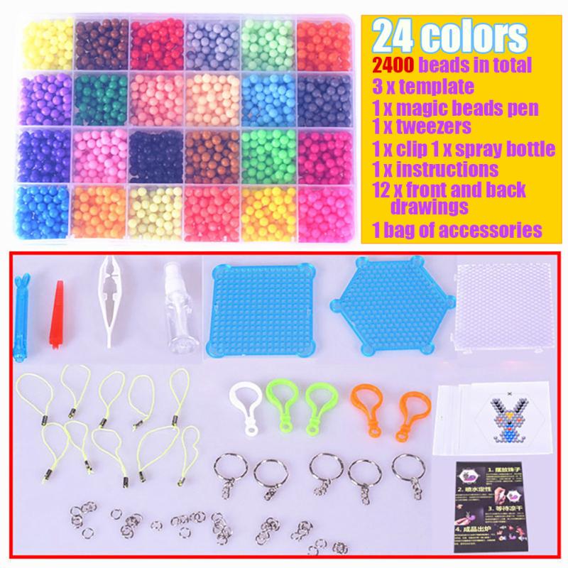 Волшебные водяные бусины с предохранителем, набор пазлов из перфорированной доски, набор цветных бусин с предохранителями, водные липкие бусины, сделай сам, художественные поделки