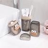 Мультяшный милый стаканчик для ополаскивания полости рта, дорожный футляр для мыла, держатель, переносная чашка для мытья, набор для мыла, стаканчик для зубной щетки, коробка для слива зубной пасты