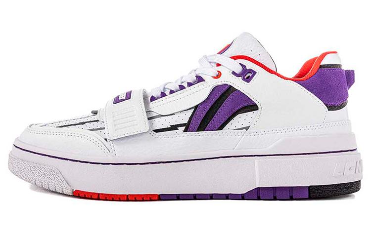 Men's Sneakers Li-Ning Rookie Skate Shoes Men's Low-top Standard White/Iron Blue Violet