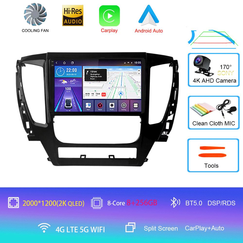 Для Mitsubishi Pajero Montero Sport 3 2015-2021 Автомобильный мультимедийный радиоприемник GPS DPS IPS CarPlay 360 Панорамный оптический Android 14