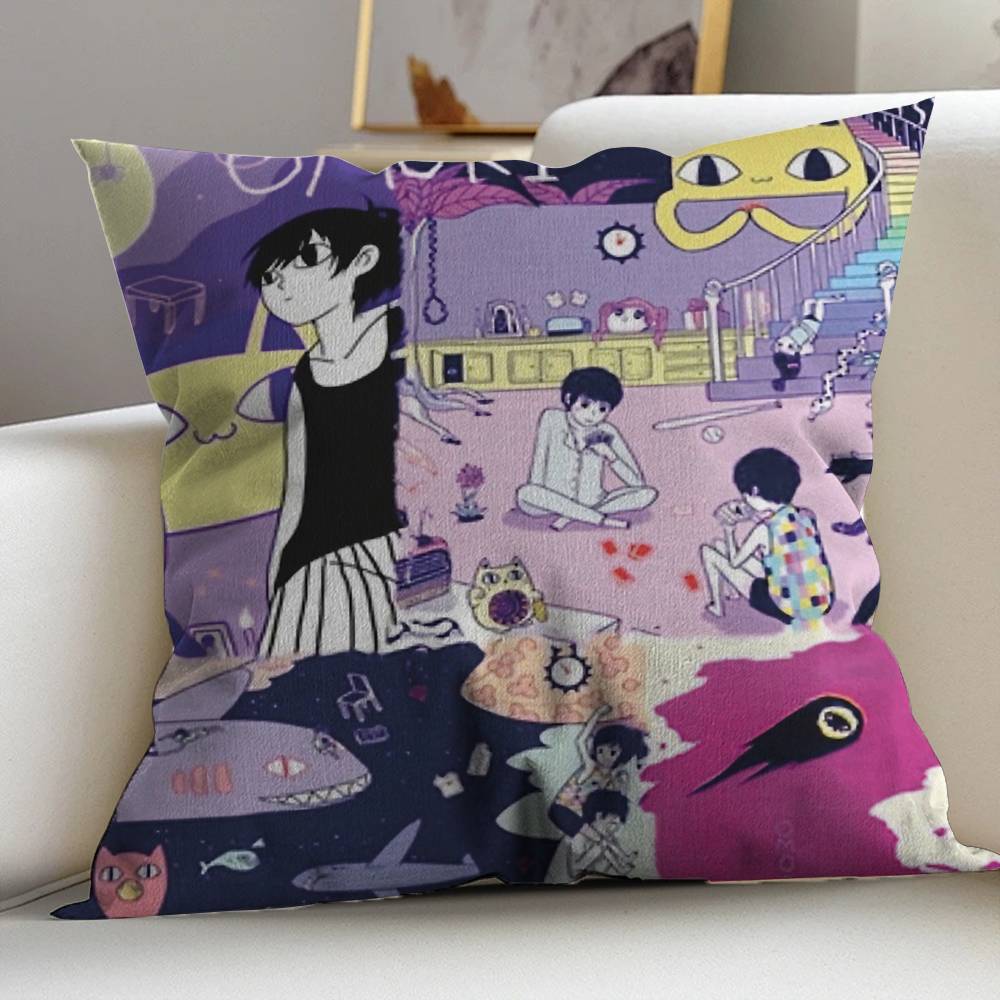 OMORI GAME Подушка Аниме Подушка Диван Кровать Подушка для головы Наволочка Чехол для подушки 45x45 см Мода