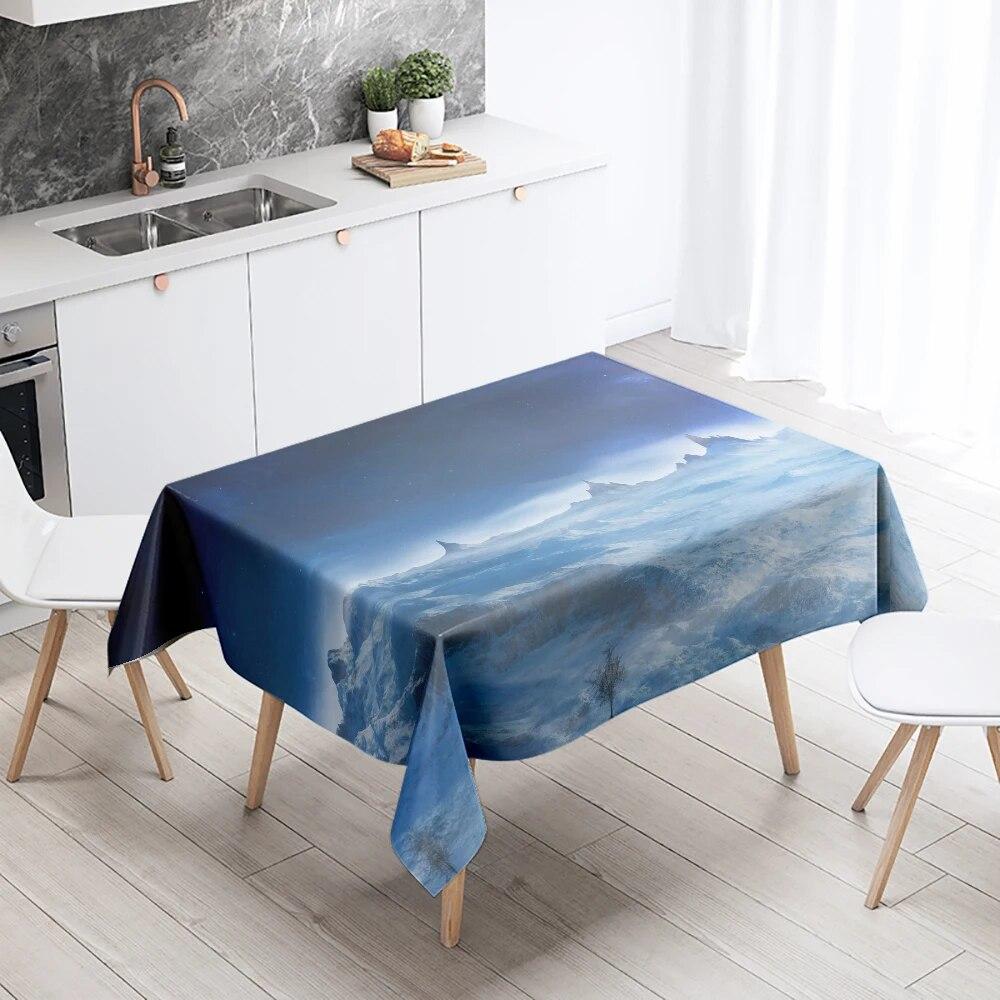 Скатерть «Звездная Вселенная» для кемпинга, вечеринки, против пятен, водонепроницаемая, прямоугольная, кухонный, обеденный стол, домашний декор