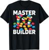 MASTER BUILDER Funny Kids Building Blocks Toys Gift T-Shirt Men Clothing Funny Tops Streetwear Ropa Hombre
