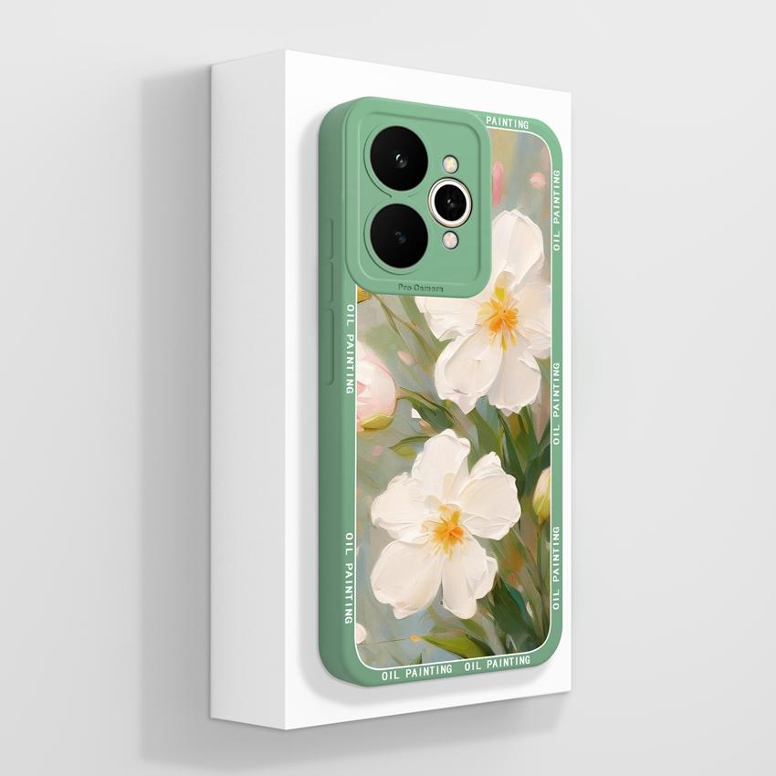 Для Oppo Realme 15 C71 C65 C53 C51 A5 A5x Reno11 14 Pro Чехол для телефона Красивый узор «Золотой лотос» Пылезащитный Прочный чехол Для Oppo Силиконовая мягкая накладка