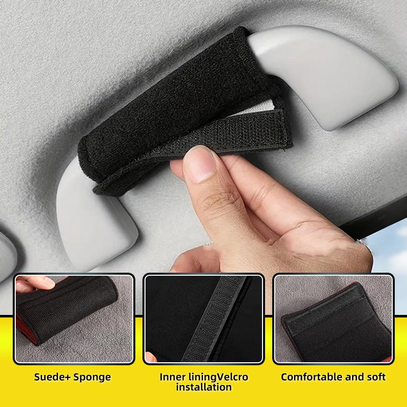 Suede Car Roof Door Pull Handle Protective Cover Soft and Comfortable For VW Scirocco Jetta Beetle Golf Passat Polo Tiguan xd1