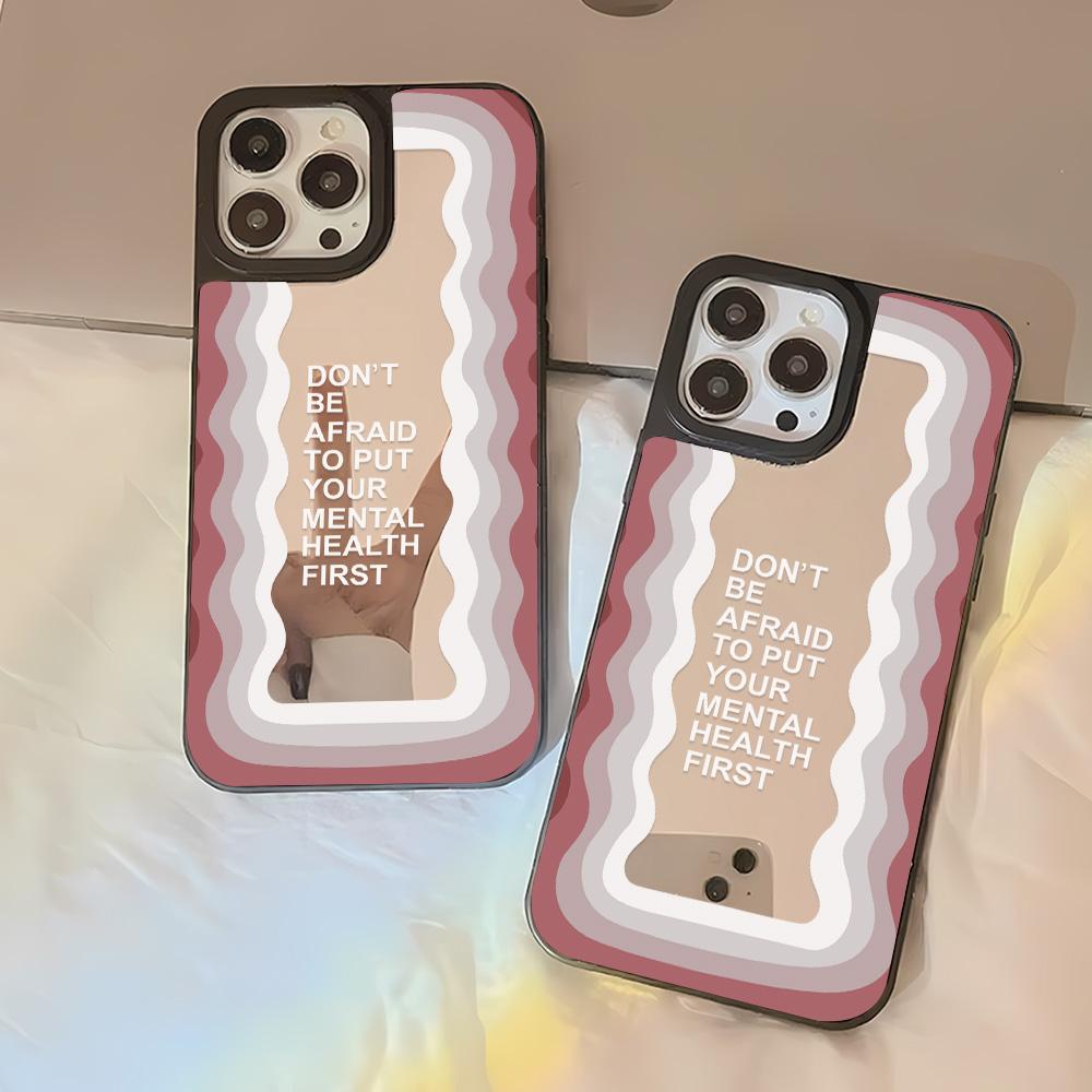 Mirror Phone Case for iPhone 15 11 13 14 for 15 16 Pro Max 12 13 16 Pro Cloud Flower and Animal Cute Style Phone Case