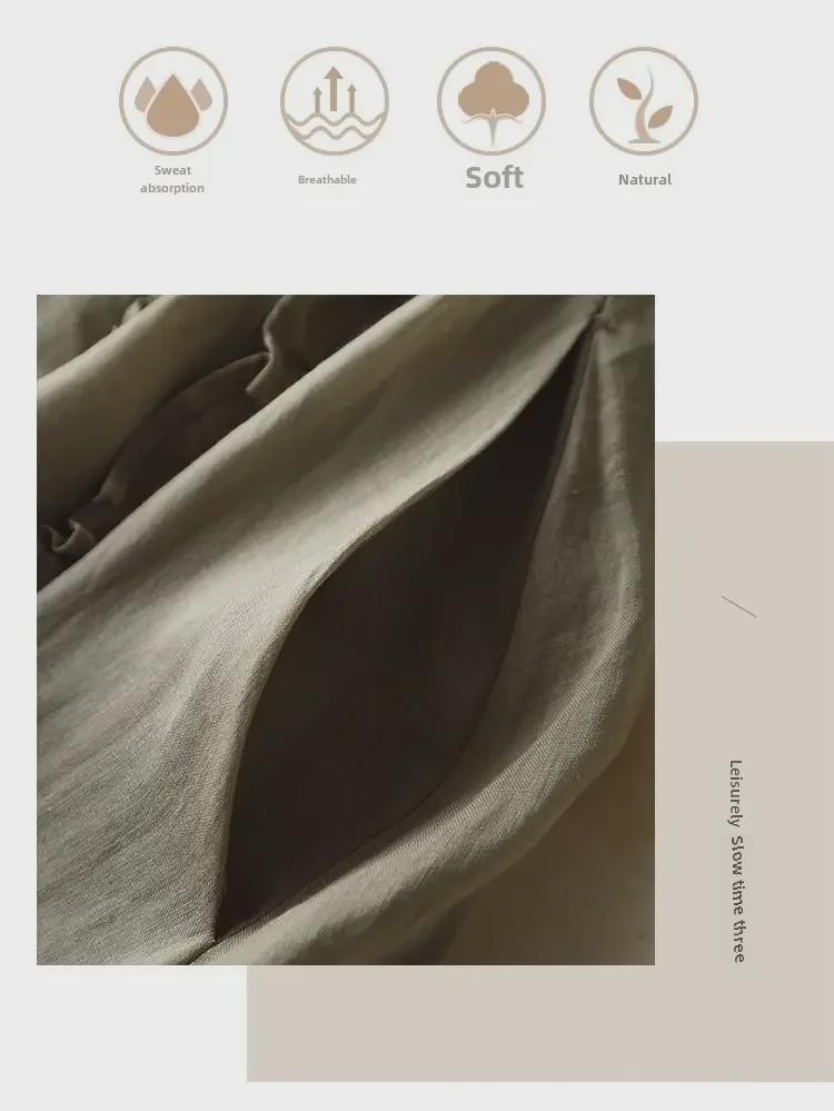 Trendy Cotton-Linen High-Waisted A-Line Skirt: Mid-Length with Ruffled Edges for a Slimming, Drapey Fit.