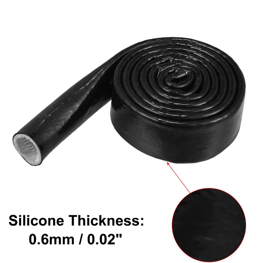 X AUTOHAUX Fuel Hose Protection Cover, For Cars, Insulation Pipe, Protective Cover, Heat Resistant