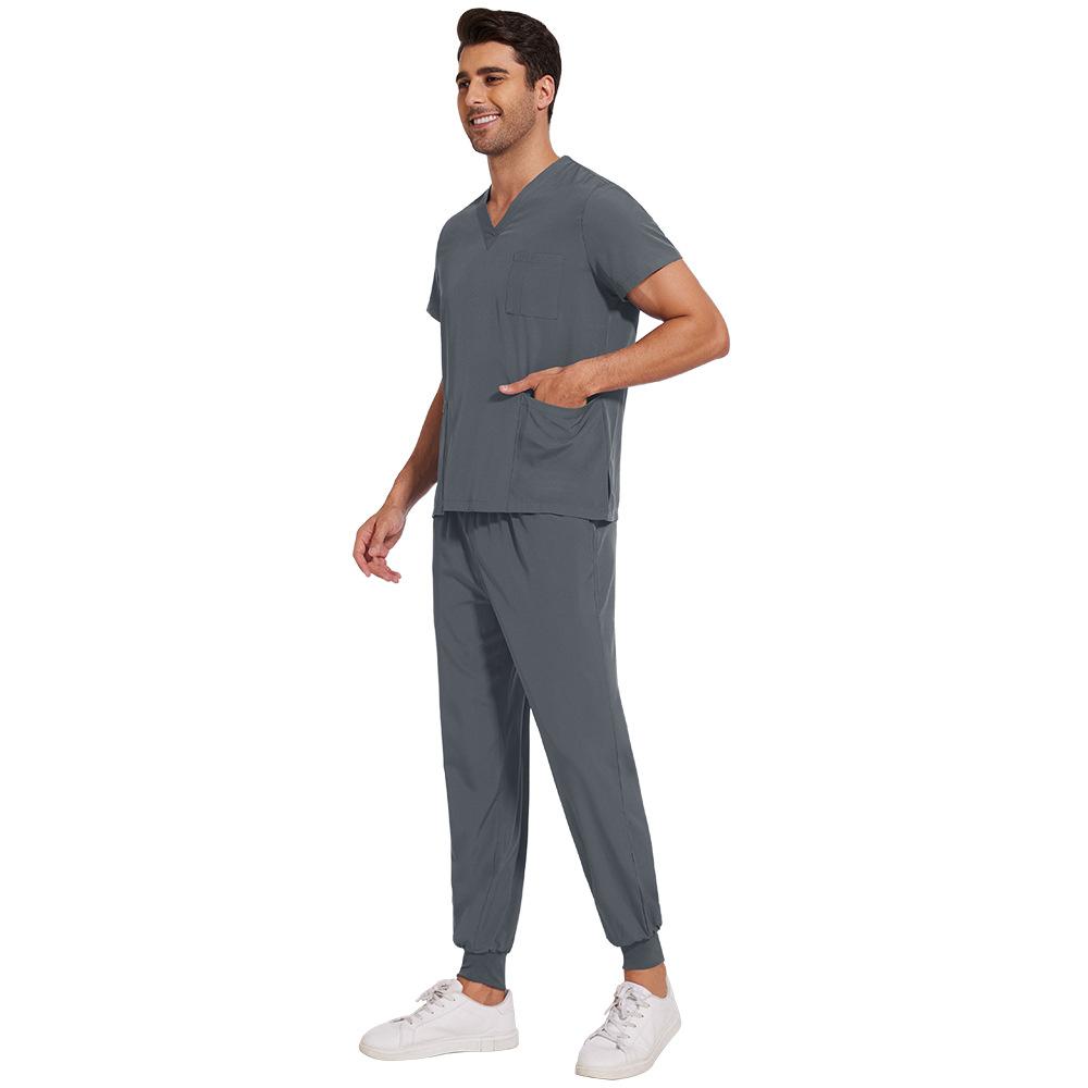 Men Beauty Salon Operating Room Doctor's Work Uniform Surgical Gown Quick-drying Comfortable Elastic Hand-washing Suit