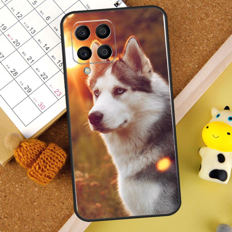 Animal Husky puppy Case For Samsung Galaxy M15 M35 M55 M33 M21 M31 M16 M36 M56 M53 M13 M12 M32 M52 M14 M34 M54