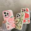 Cute Avocado Lovely Peach Fruit Shockproof Bumper Phone Case For Iphone 14 Pro Max 11 12 13 Pro Max Soft Fashion Back Cover Case