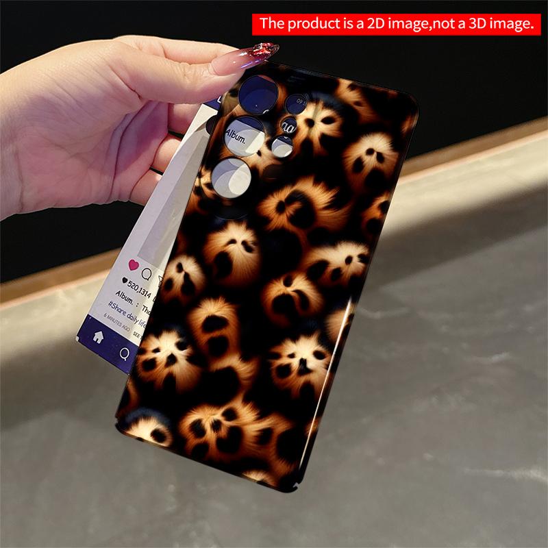 2DFlat Samsung phone case Leopard Spot Furry Pattern Phone Case Applicable to Galaxy S22 S23 S24 S25ULTRA S26 A12 A13 A14 A15 A16