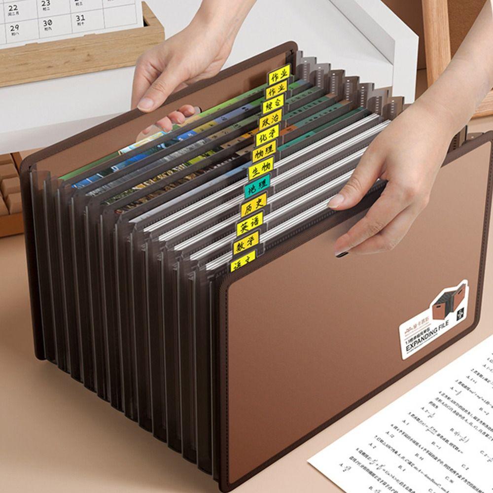 Large Capacity A4 File Folder Expandable Document Organizer Storage Booklet  School Office