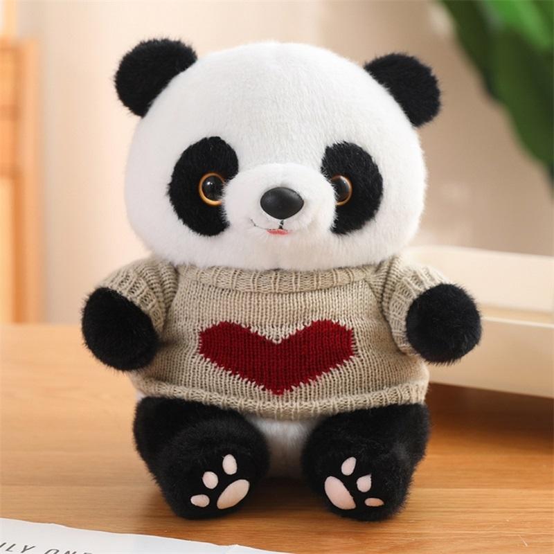 Новейшая плюшевая игрушка-свитер Панда Детская игрушка Украшение для дома Милая игрушка-панда Подарки для девочек Мягкие игрушки Кукла-панда Рабочий компаньон