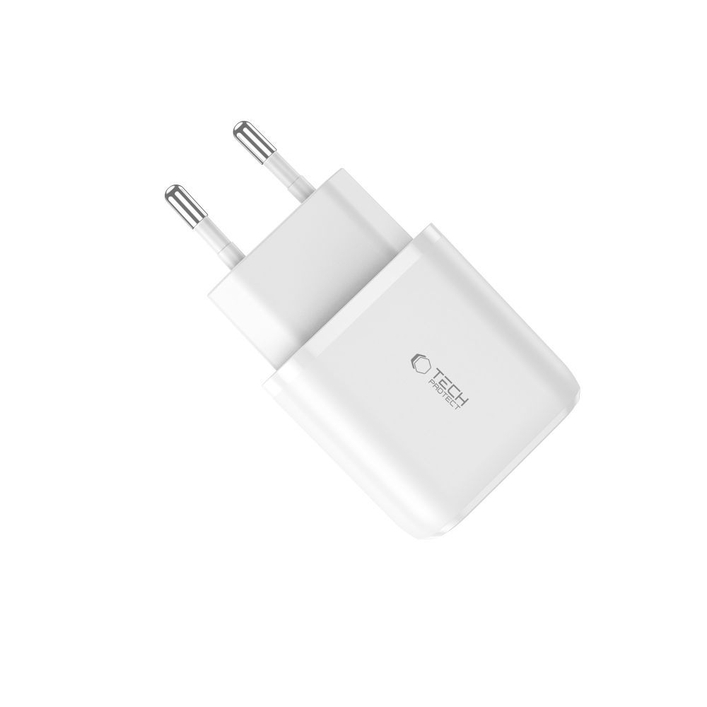 Tech-Protect C20W 2-Port Network Charger Pd20W/Qc3.0 White