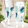 Girls Abstract Printed Full Length Fitted Stretch Waist Yoga Leggings