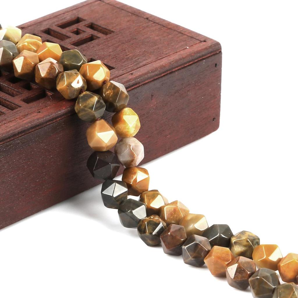 Граненый натуральный камень, острые 8 мм, свободные бусины, ожерелье, браслет, аксессуар для изготовления ювелирных изделий