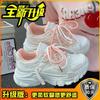 Soft Leather Mesh Dad Shoes Women's Shoes 2025 Spring and Summer New Leisure Sports Little White Shoes Popular Platform Ins Trendy Shoes