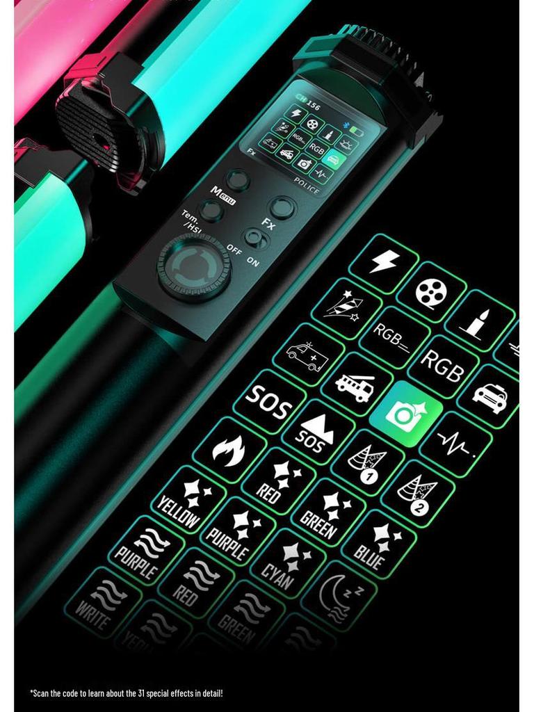 Yongnuo YN360Mini RGB Портативный светодиодный стик-светильник для прямых трансляций и съемки на природе