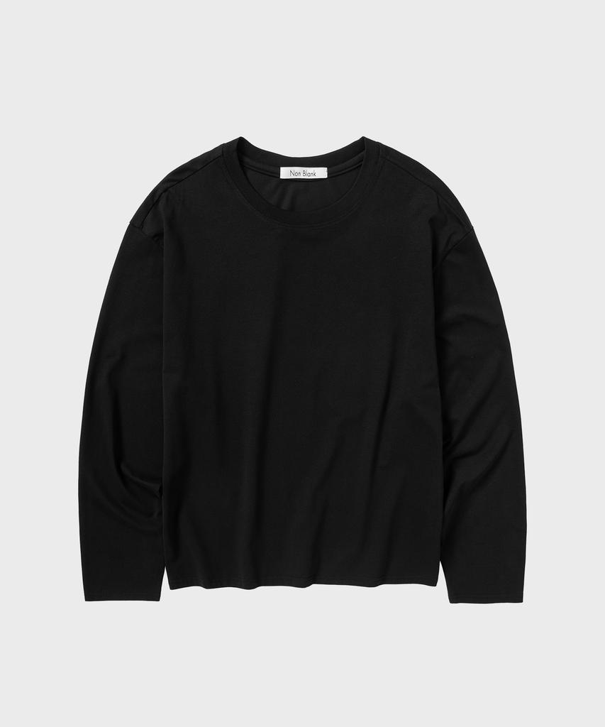 NONBLANK Reporter Cotton Crop Ls T-Shirt_Black