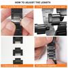 3-Bead Stainless Steel Band for Google Pixel Watch 3 41mm/Watch 2/Watch Removable Links Adjustable Watch Strap