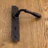 BRISTOL OLD-FINISHED door handle with key plate 72mm